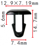 Toyota  клипса 7.4x12.9x19mm