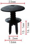 VAG, VW, AUDI 1H0819055C01C клипса  8.2x15.1x23mm