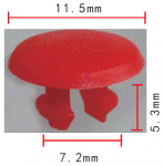 Заглушка  красная  7.2x5.3x11.5mm
