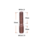 Шпилька Г М10х1х38х12 рем приемной трубы (G) 291771-п5 рем.