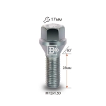 Болт M12X1,50X28 Цинк Конус с выступом ключ 17 мм C17A28 Z Болт M12X1,50X28 Цинк Конус с выступом ключ 17 мм C17A28 Z