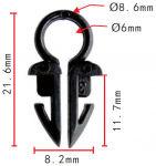 Фиксатор электропроводки 8.2x11.7mm  d6mm