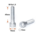 ВШ1040 Винт М10х40 внутр. шестигранник, кл. проч. 8,8, цинк DIN912