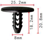 FIAT 1459387 клипса 8x18.2x25.2mm