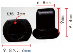 VW, VAG, AUDI 171-853-615A Клипса  6.8x9x9.8mm d5.3mm