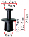 BMW 17111712963 Клипса   8x10.7x14.6mm