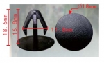 HONDA,TOYOTA 74842-659-0030, 90467-12078 клипса  11.8x15.8x18mm