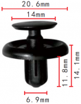 Toyota 90467-07201 клипса  6.6x11.8x20.6mm