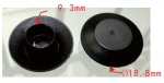 UNIVERSAL  заглушка плпстик. d9.3mm  D18.8mm