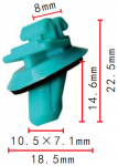 Toyota 75884-60010 клипса  10.5x14.6x18.5mm  8mm