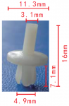 GM 14005089 клипса  4.9x7.1x11.3mm