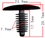 UNIVERSAL клипса  8.1x17.8x24mm