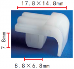 Toyota 81124-89101 клипса  8.8x7.8x17.8mm