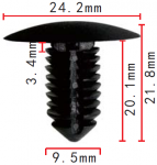 GM 22189414 клипса  9.5x20.1x24.2mm