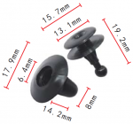 TOYOTA, GM 67771-01010, 95005064  клипса  8x14.2x17.6mm  d5.9mm
