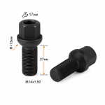 Болт LS17D28 BA M14X1,50X28 Черный Сфера с выступом, облегченный, ключ 17 мм (#1)