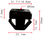 Втулка под саморез  23.1x12.7x21.7mm  d5mm