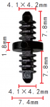 495218 клипса 4.2x7.8x7.4mm