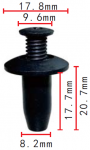 HONDA клипса  8.2x17.7x17.8mm
