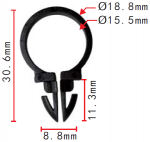 Фиксатор электропроводки 8.2x11.3x18.8mm  d15.5mm