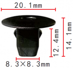 Honda 90682-SEA-003 клипса  8.3x12.4x20.1mm