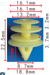 NISSAN  76996-R8215 клипса  8.7x12x18.8mm