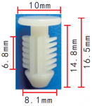 PEUGEOT, CITROEN / RENAULT 6992.31 клипса 8.1x14.8x10mm