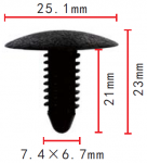 FORD,GMN802734S, 22718305 клипса  7.4x21x25.1mm