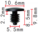 HONDA 90651-TG7-000  Клипса  5.5x8.5x10.6mm