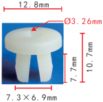 GM 1355003 клипса   7.3x7.7x12.8mm   d3.2mm
