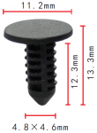 FORD N803170-S клипса  4.8x12.3x11.2mm