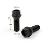 Болт M14X1,25X33 Черный Цинк Конус с выступом ключ 17 мм C17F33 BA Z