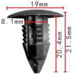 Ford 1629279 серая клипса  8.9x19.8x18.9mm