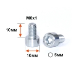 ВШ610 Винт М6х10 внутр. шестигранник, кл. проч. 8,8, цинк DIN912
