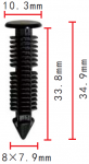 GM клипса  8x33.8x10.3mm