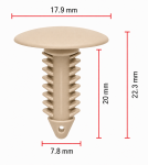 Chrysler 6030441 бежевая клипса 8x20x18mm