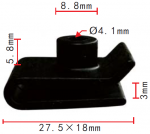 MAZDA  90179-05060 клипса  8.5x5.8x27.5mm   d4.1mm