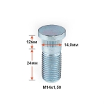 Шпилька забив. CRP140D24 M14X1,50X24мм Цинк длина резьбовой части 24мм