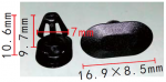 Renault 7701044547, Peugeot 699786 Клипса  7x9.7x16.9mm