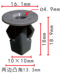 TOYOTA 90189-06224 клипса  13.3x17.8x16.1mm  d5mm