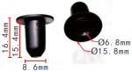 FORD,TOYOTA, NISSAN N807994-S, 90467-12042, 90467-11126,26399-40U00  клипса  10.1x8.8x12.7mm  d7.3mm