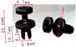VW, VAG, AUDI 7L6868307 Клипса  5.8x9.2x12mm