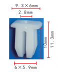 GM 1254815  клипса d-2,8mm  6x10x9.3mm