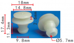 NISSAN  76882-VE000 клипса  9.8x11.3x18mm