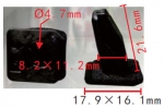 TOYOTA 52197-22020 Клипса  11.2x21.6x17.9mm  d4.7mm