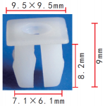 GM 380382 клипса  7.1x8.2x9.5mm  d2.8mm