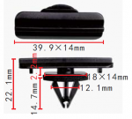 Jeep 5189181-AA Клипса  12.1x14.7x39.9mm