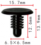 GM 468840  черная клипса  6.5x12.6x15.7mm