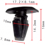 LEXUS 90467-06092 клипса  10x14.3x17.2mm
