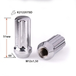 Гайка 307745 Cr M12X1,50 Хром высота 51 мм Конус с выступ., закр., ключ K212207SD